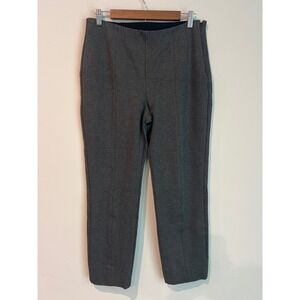 Quince Women's Grey Knit Pull On Pants Stretch Slit Ankle Size L Comfortable